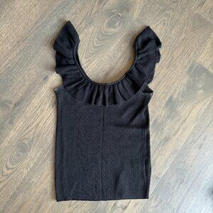 Madewell Wakeford Ruffle Sweater Tank Top